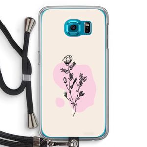 Roses are red: Samsung Galaxy S6 Transparant Hoesje met koord
