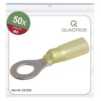 Quadrios 23C529 Ringkabelschoen Dwarsdoorsnede (max.): 6 mm² Gat diameter: 8.5 mm Deels geïsoleerd Geel 50 stuk(s)