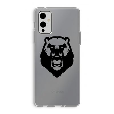 Angry Bear (black): OnePlus 9 Transparant Hoesje