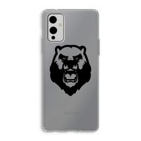 Angry Bear (black): OnePlus 9 Transparant Hoesje