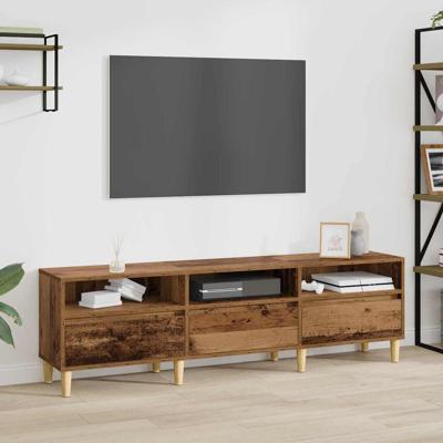 TV-kast met lade Oud hout 150 x 30 x 45 cm Bewerkt hout