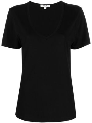 AGOLDE t-shirt en coton mélangé à col v - Noir