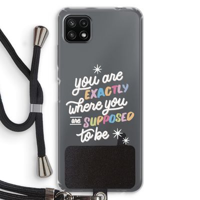 Right Place: Samsung Galaxy A22 5G Transparant Hoesje met koord