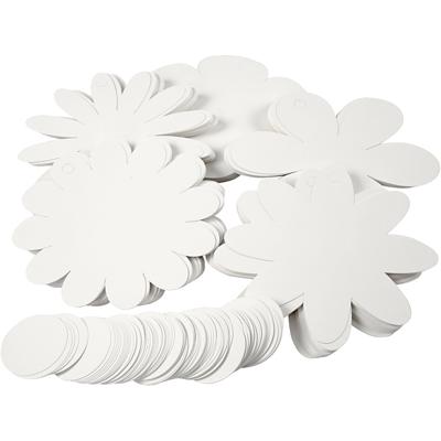 Creativ Company Bloemen, d 20 cm, 400 gr, wit, 5x20 stuk/ 1 doos