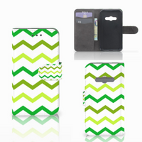 Samsung Galaxy Xcover 3 | Xcover 3 VE Telefoon Hoesje Zigzag Groen