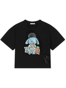 Dolce & Gabbana Kids t-shirt en coton à logo imprimé - Noir