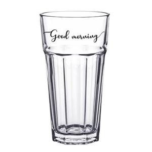 Clayre & Eef Waterglas 320 ml Glas Good morning Drinkbeker