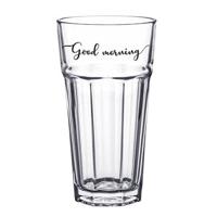 Clayre & Eef Waterglas 320 ml Glas Good morning Drinkbeker