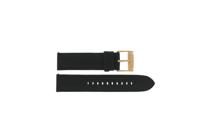 Horlogeband Fossil BQ1153 Leder Zwart 22mm