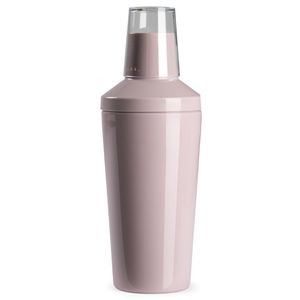 Cocktailshaker van kunststof in het oud roze 500 ml - 23 cm hoog