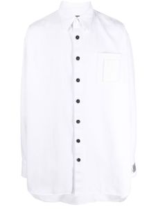 Raf Simons chemise en jean à manches longues - Blanc