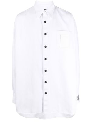 Raf Simons chemise en jean à manches longues - Blanc