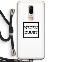 Negenduust vierkant: OnePlus 6 Transparant Hoesje met koord