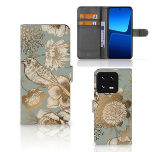 Hoesje voor Xiaomi 13 Pro Vintage Bird Flowers