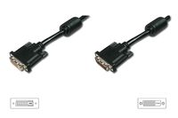 Digitus AK-320200-050-S DVI-kabel DVI Verlengkabel DVI-D 24+1-polige stekker, DVI-D 24+1-polige bus 4.50 m Zwart Schroefbaar - thumbnail