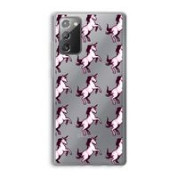 Musketon Unicorn: Samsung Galaxy Note 20 / Note 20 5G Transparant Hoesje