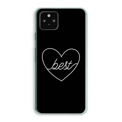 Best heart black: Google Pixel 5a 5G Transparant Hoesje