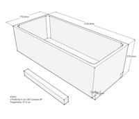 Xenz beterbad baddrager voor curacao 175x80cm Xenz beterbad baddrager voor curacao 175x80cm