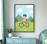 Onderweg poster fiets