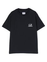 C.P. Company Kids t-shirt en coton à logo imprimé - Bleu