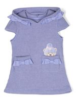 Lapin House robe-hoodie en maille gaufrée - Violet