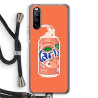 S(peach)less: Sony Sony Xperia 10 III Transparant Hoesje met koord S(peach)less: Sony Sony Xperia 10 III Transparant Hoesje met koord