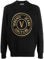 Versace Jeans Couture sweat en coton à logo brodé - Noir - thumbnail