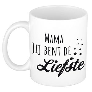 Mama jij bent de liefste kado mok / beker voor Moederdag / verjaardag