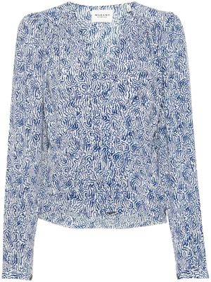 MARANT ÉTOILE blouse Eddie à imprimé abstrait - Bleu