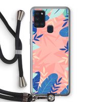 Tropisch: Samsung Galaxy A21s Transparant Hoesje met koord