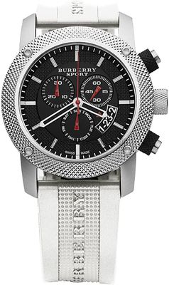 Horlogeband Burberry BU7707 Kunststof/Plastic Wit 24mm