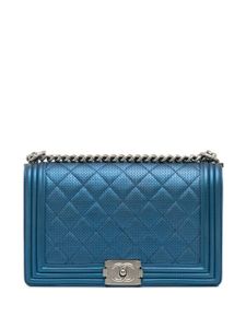 CHANEL Pre-Owned sac porté épaule Boy Flap médium (2014-2015) - Bleu