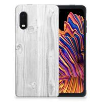 Samsung Xcover Pro | Bumper Hoesje | White Wood