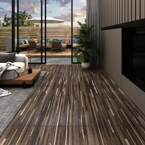 VidaXL Vloerplanken zelfklevend 5,21 m² 2 mm pvc gestreept bruin