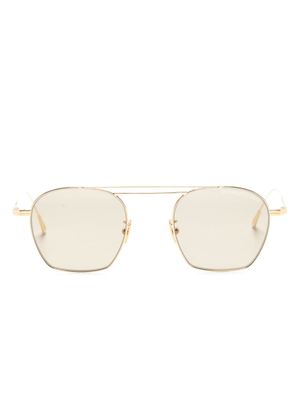 Cutler & Gross lunettes de soleil à monture pilote - Or