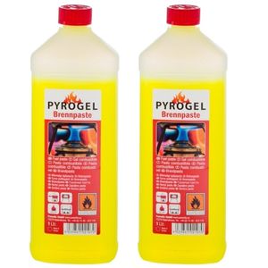 2x Brandpasta / gel fles 1 liter