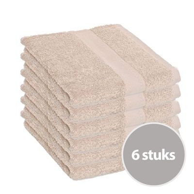 Clarysse Voordeelpakket Talis Handdoek 50x100 cm 500gram Zand 6 stuks