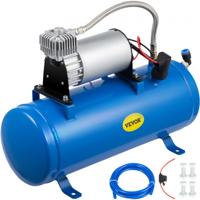 150 PSI DC 12V luchtcompressor met 6 liter tank voor Train Horns Camperbanden