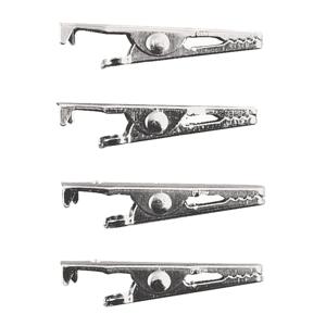 Krokodilklemmen - 24x stuks - platina - 4 cm - Voor DIY/elektronica en hobby