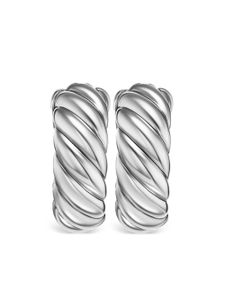 David Yurman créoles Sculpted Cable en argent sterling