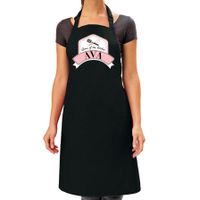 Queen of the kitchen Ava keukenschort/ barbecue schort zwart voor dames   -
