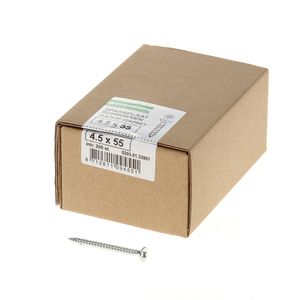 Spaanplaatschroef verzinkt platkop pozidrive-2 4.5X55 voldraad (200)