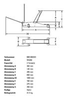 RC RODCRAFT trolley jack "rh290" hydraulic shunting jack r carrying capacity 3.0t