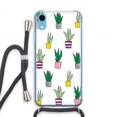 Sanseveria: iPhone XR Transparant Hoesje met koord