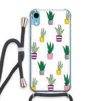 Sanseveria: iPhone XR Transparant Hoesje met koord