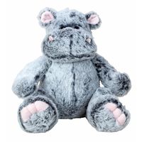 Nijlpaard knuffel van zachte pluche - speelgoed dieren - 32 cm - thumbnail