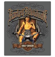 Harley-Davidson Old Scroll Babe Metalen Bord - 33 x 38cm LAATSTE STUKS