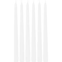 Trend Candles Dinerkaarsen - 6x - wit - 13 branduren - 30 cm - thumbnail