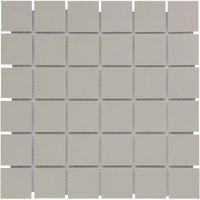 Tegelsample: The Mosaic Factory London vierkante mozaïek tegels 31x31 grijs - thumbnail