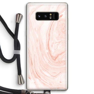 Peach bath: Samsung Galaxy Note 8 Transparant Hoesje met koord